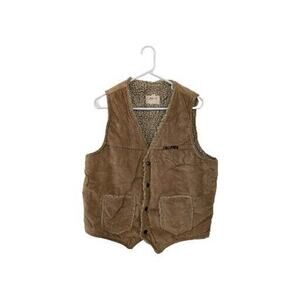 Vintage Sedgefield Men's Vest Tan Size Large Button Snap Western Vintage.